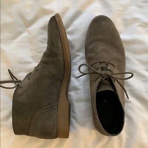 Franco Sarto Brown/Grey Suede Desert Booties 9.5